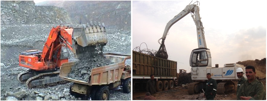 挖掘機、抓鋼機